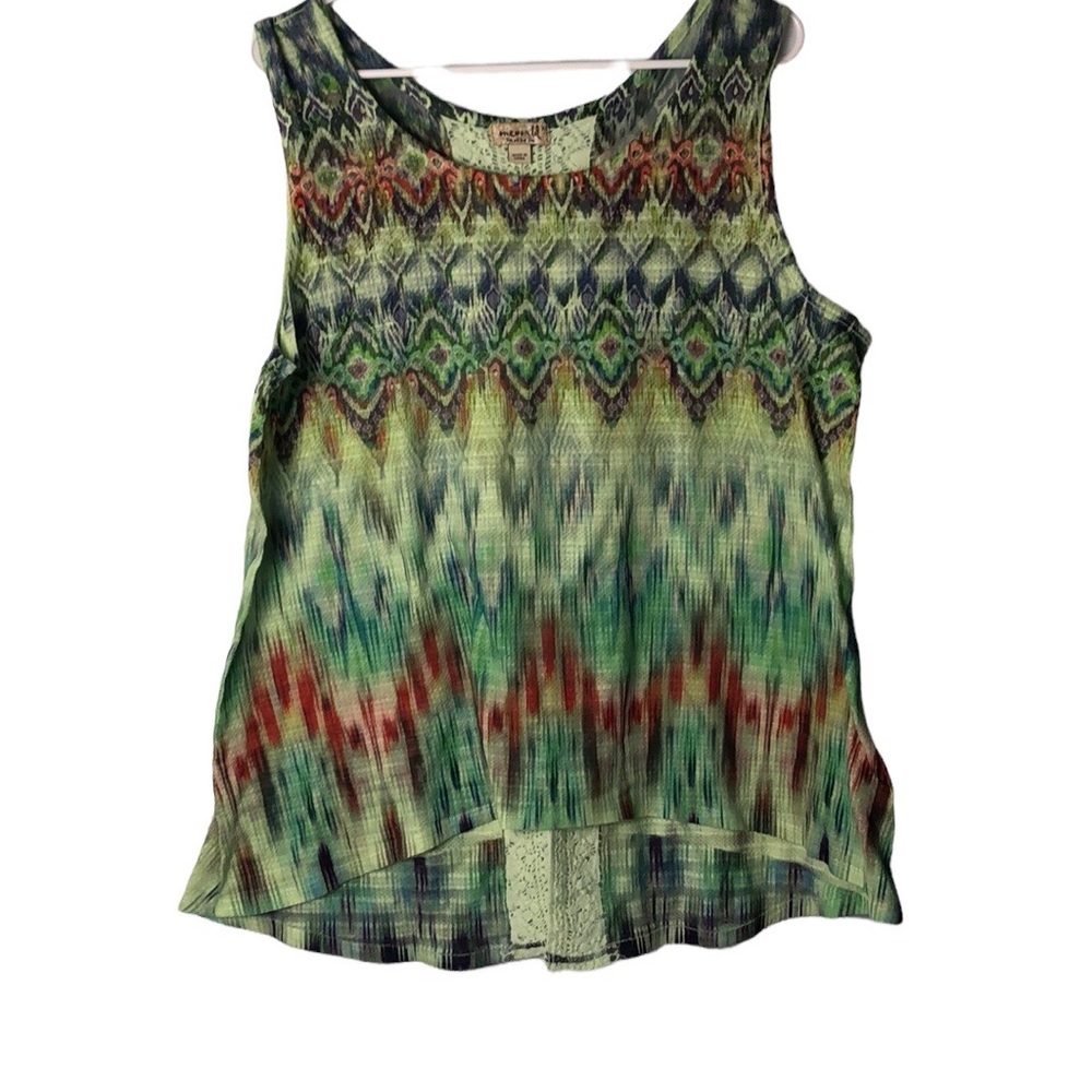 ONE WORLD | Boho Sleeveless Crochet Top XL